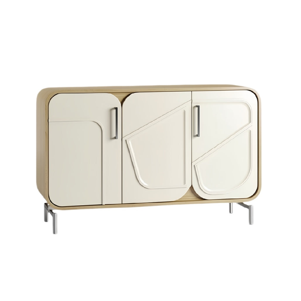 **Moderne Kast met Geëxpandeerde Deuren en Minimalistisch Ontwerp**